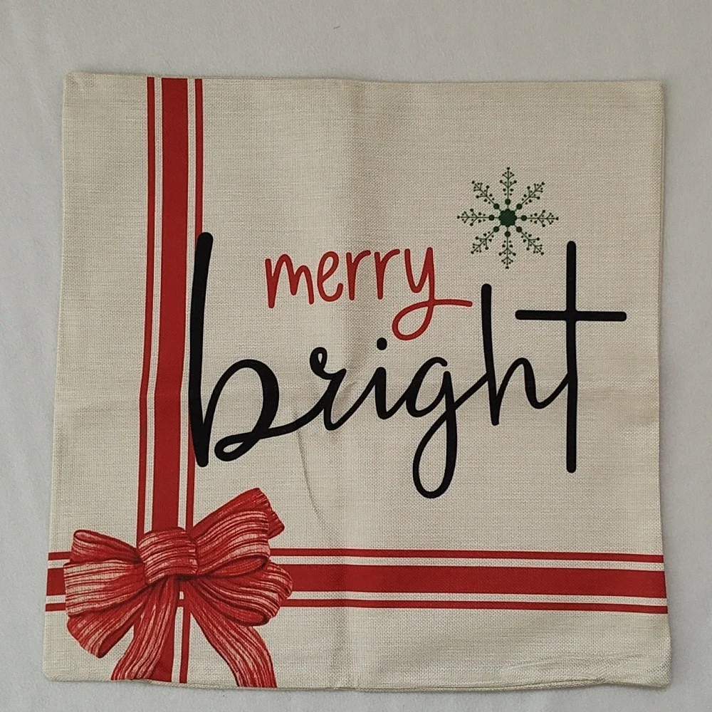 New Christmas Accent Pillow Case SET of 4